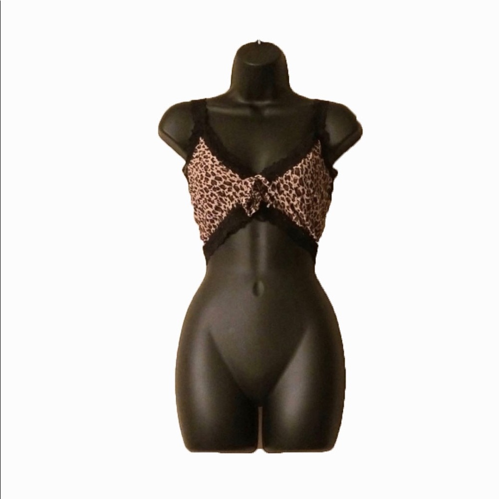 NWT Velvet Kitten Leopard Print Bralette, S/M